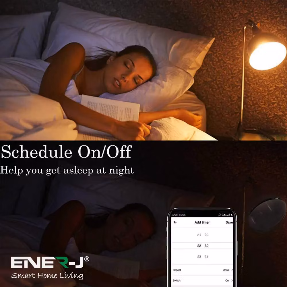 ENER-J Smart WiFi GU10 RGBW LED Bulb 3 Pack, 5W, White/Multicolour, H 19 cm x W 25 cm – 3