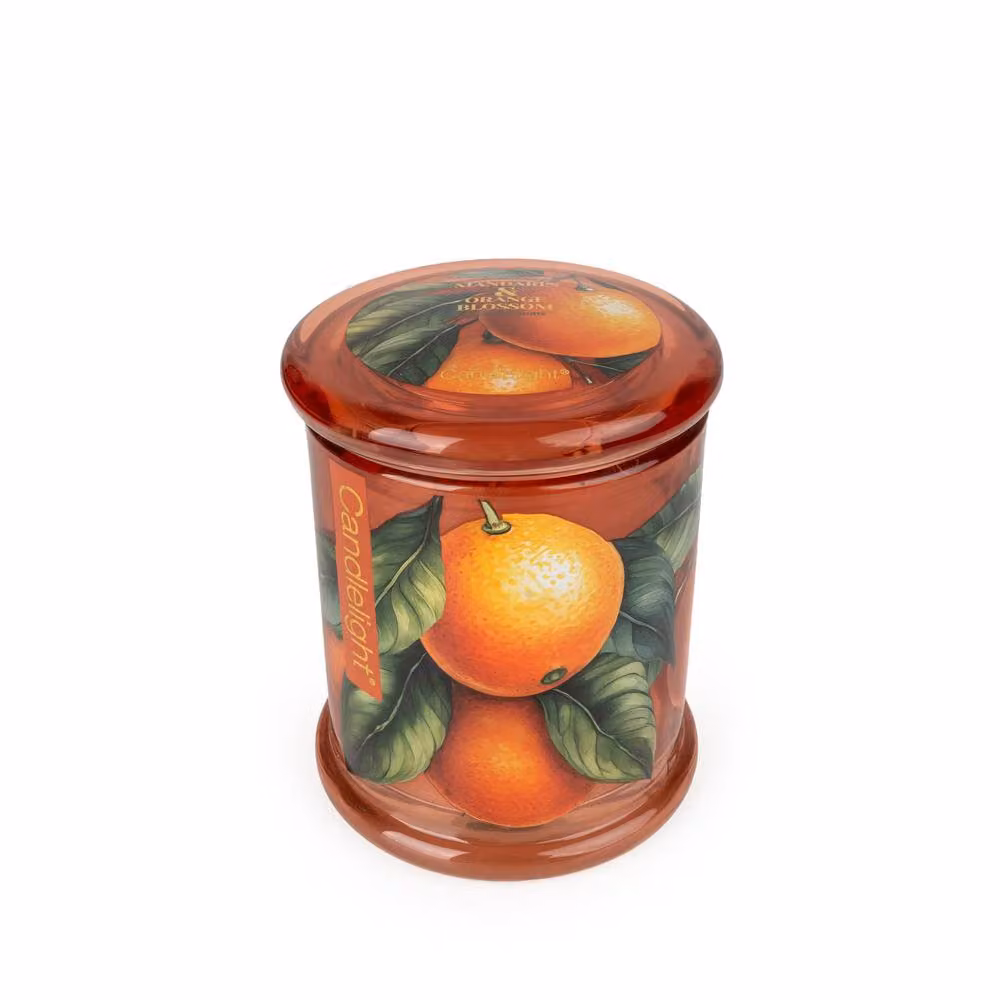 Madison & Mayfair Mandarin & Orange Blossom Large Lidded Glass Jar Candle in Orange – 2