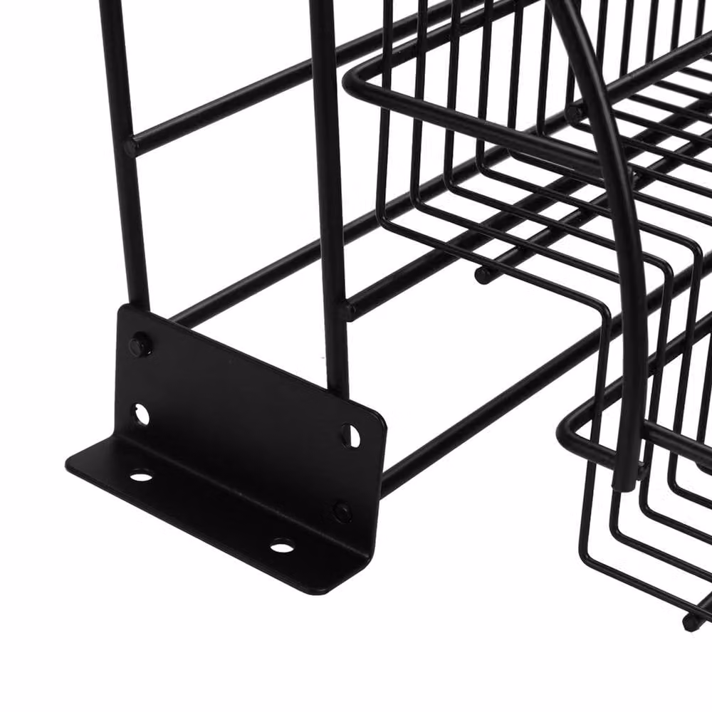 Garden Sanctuary 3 Tier Pull Down Metal Spice Rack Cabinet Organiser in Black – 4