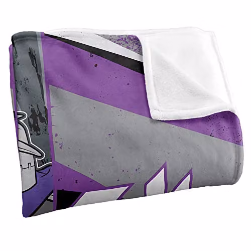 LOGOVISION Teenage Mutant Ninja Turtles TMNT Shredder Super Soft Microfibre Fleece Throw Blanket, White, W/D/H: 152 x 127 cm – 2