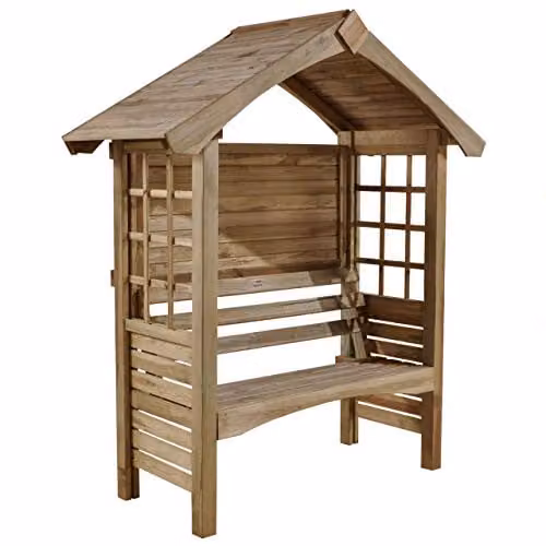 Forest Garden Cadiz Arbour in Brown Rustic Wood