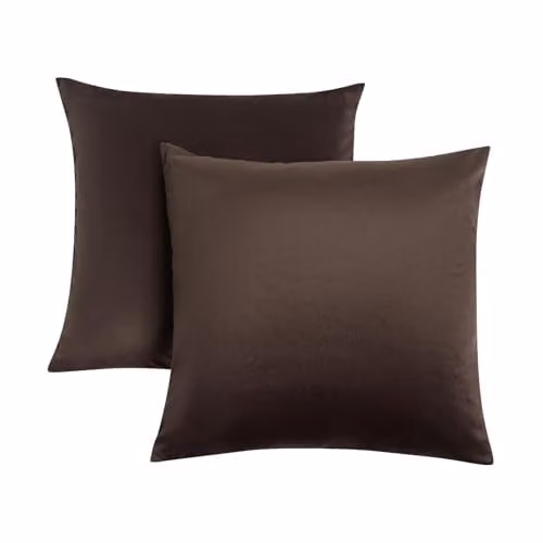 OHS Matte Velvet Cushion Covers Set of 2, Brown, W/D/H: 45 x 45 x 45 cm