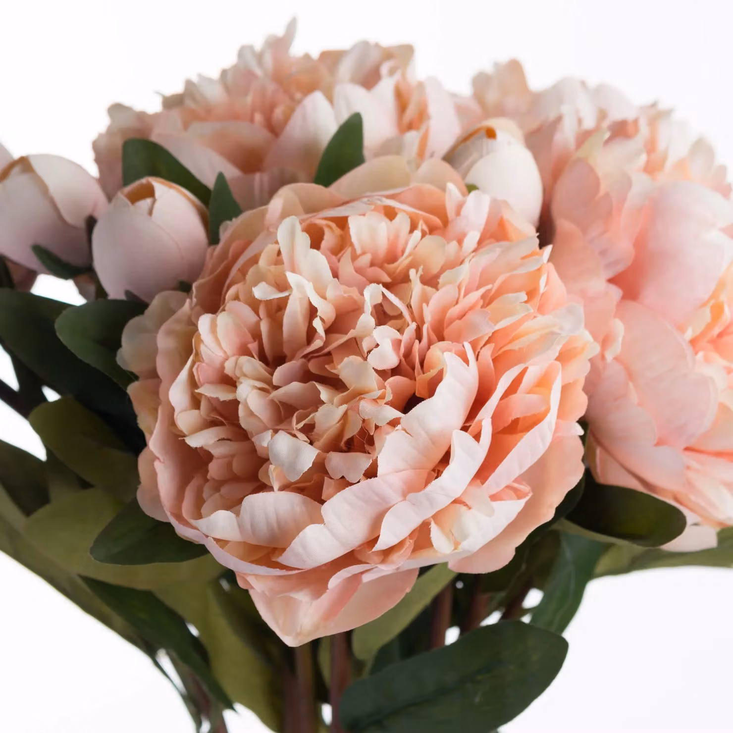Hill Interiors Faux Peach and Pink Peony Rose Floral Tabletop Decoration – 2