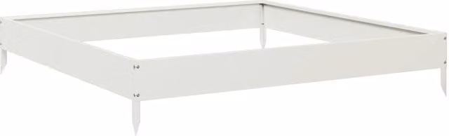 Berkfield Home Garden White Steel Raised Bed W/D/H: 100 x 100 x 18.5 cm – 1