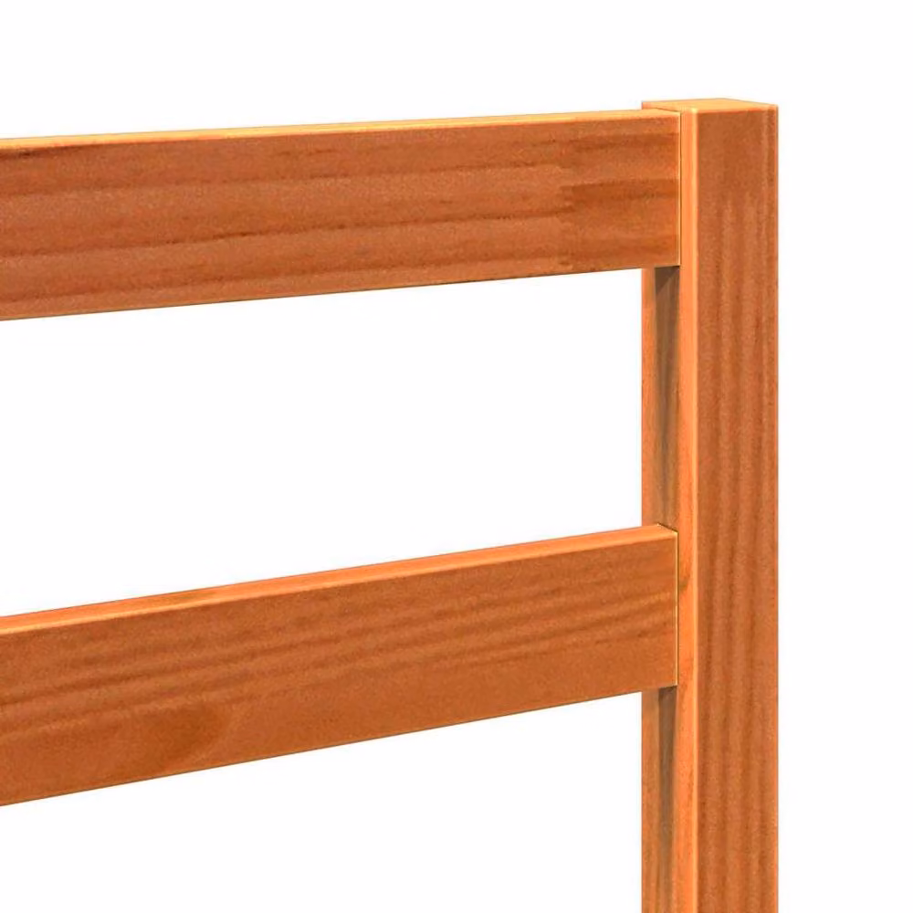 Berkfield Home Solid Pine Wood Bed Headboard in Wax Brown, W: 105.5 cm, D: 4 cm, H: 104 cm – 3