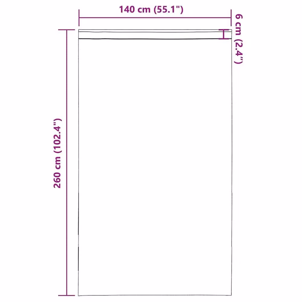 Berkfield Home Purple Voile Fabric Curtains with Rod Pockets, 2 Pack, W: 140 cm, H: 260 cm – 4