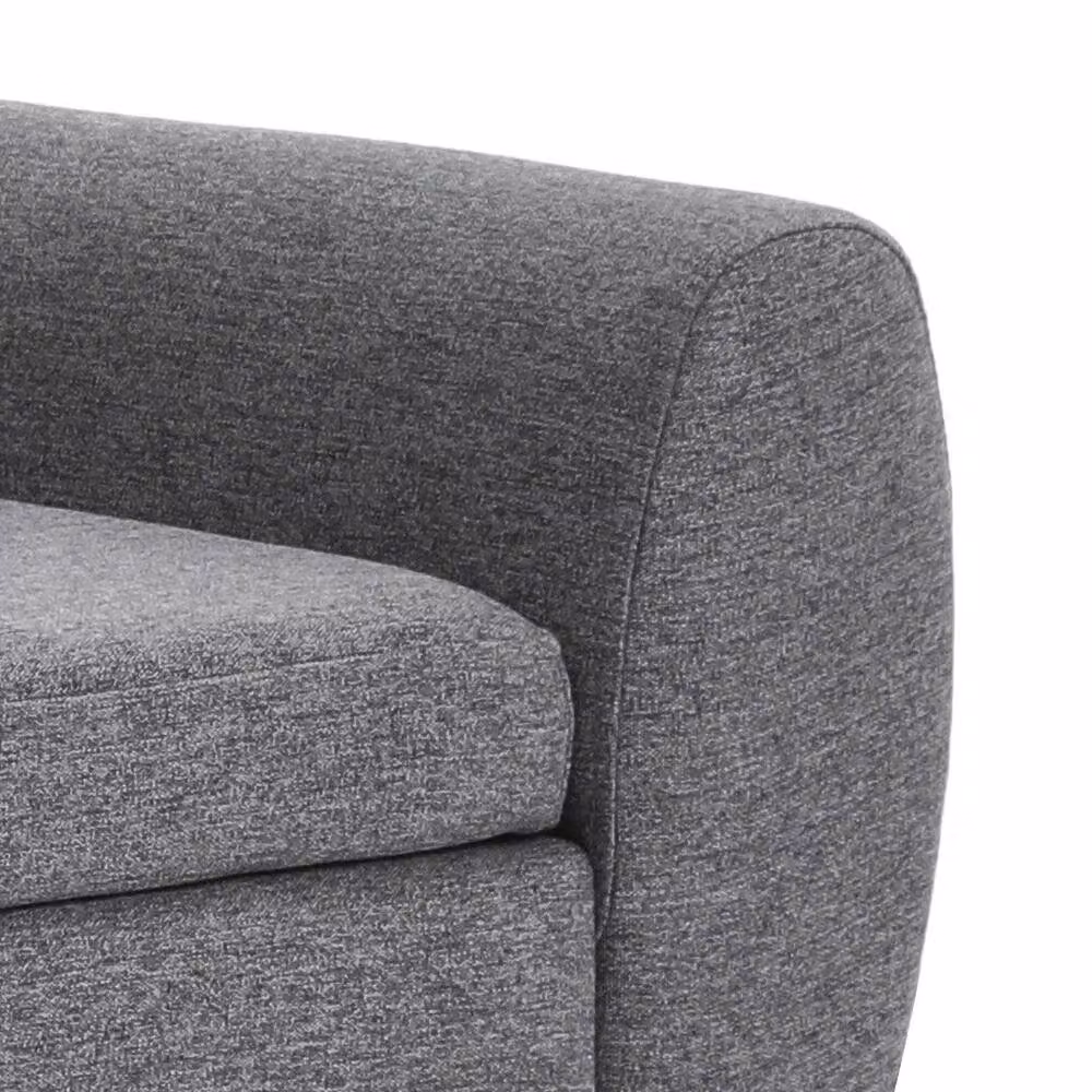 KORVIXA Grey Linen Padded Ottoman Stool Storage Box W: 150 cm, H: 55 cm – 4