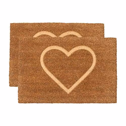 Nicola Spring Coir Door Mat Set of 2, Brown, W/D: 60 x 40 cm – 1