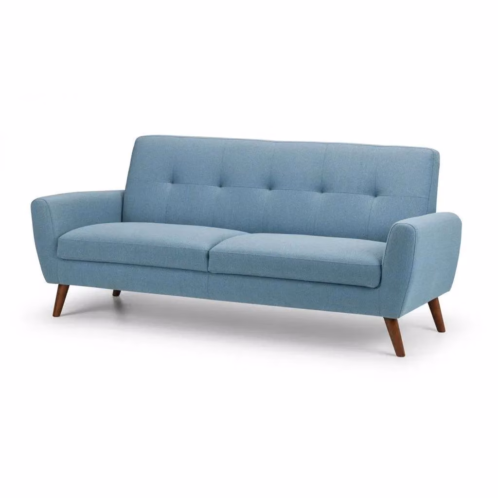 Ashfield 3 Seater Upholstered Fabric Sofa in Blue – 2