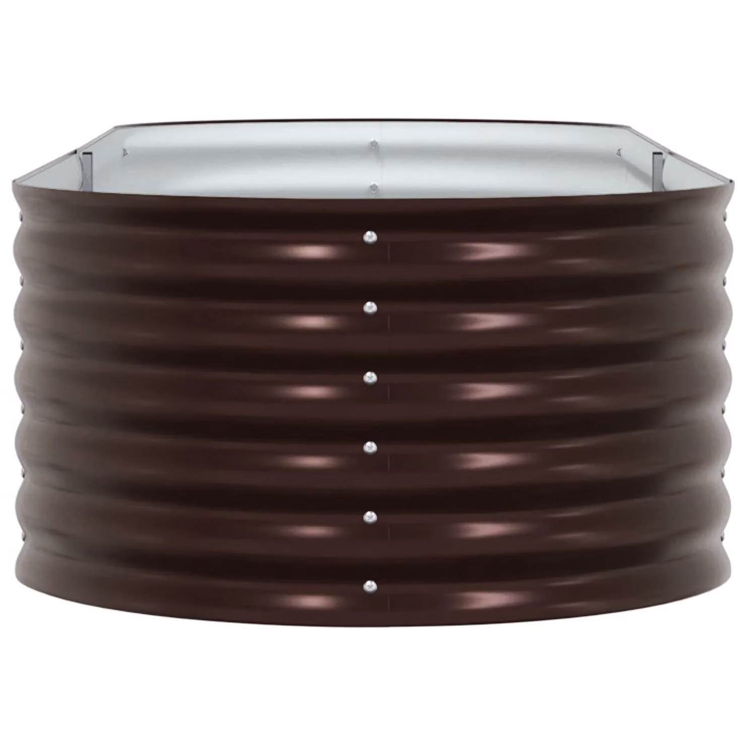 Berkfield Home Garden Brown Galvanised Steel Raised Bed W/D/H: 240 x 80 x 44 cm – 4