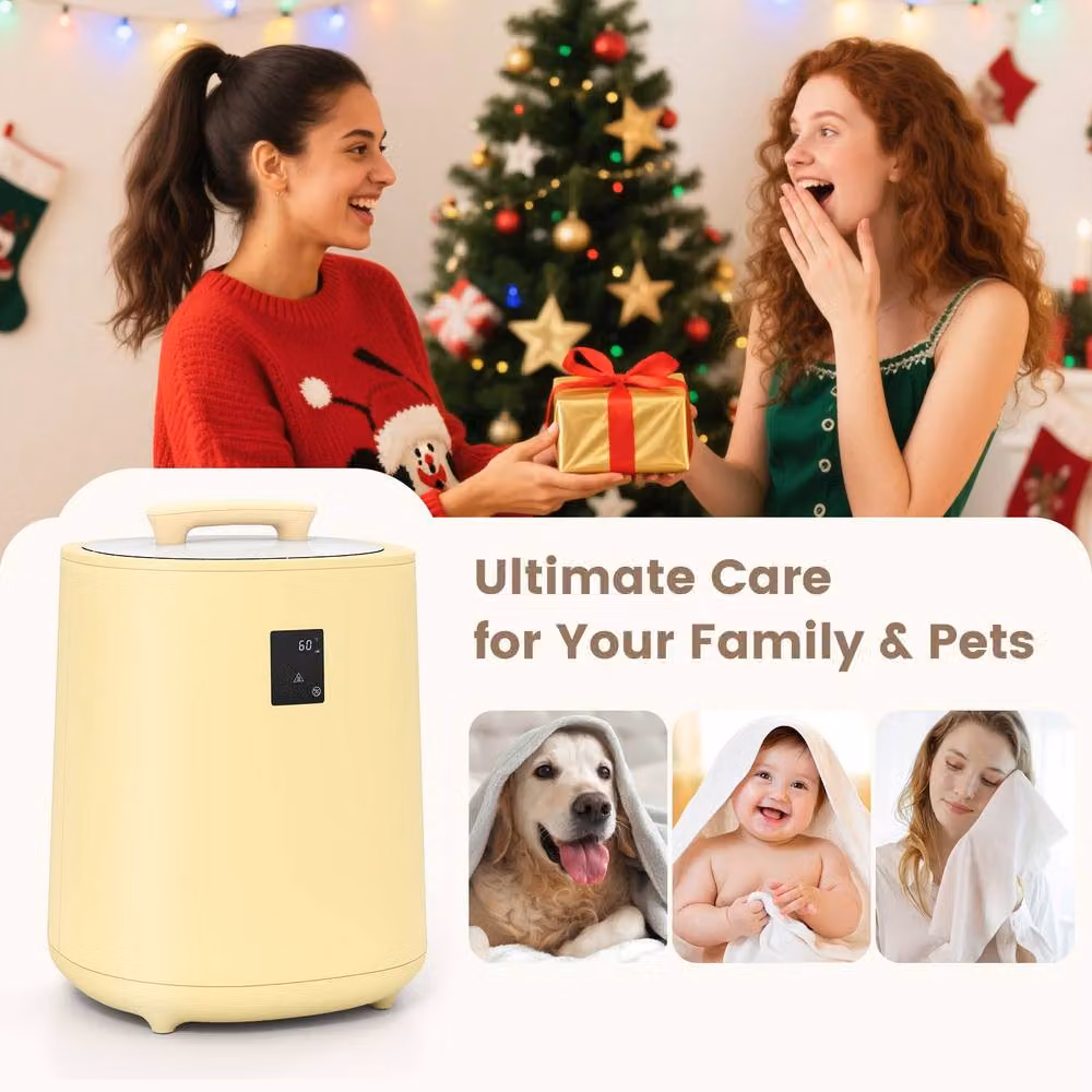 Costway 18 L Large Towel and Blanket Warmer with LED Display, Yellow – 2
