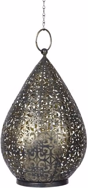 NESTLUNE Lighting Bronze USB Rechargeable LED Hanging Light with IP44 Rating for Garden Use – 1