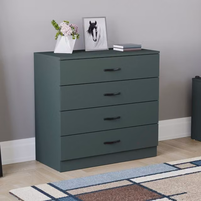 Vida Designs Riano 4 Drawer Chest of Drawers in Jasper Green