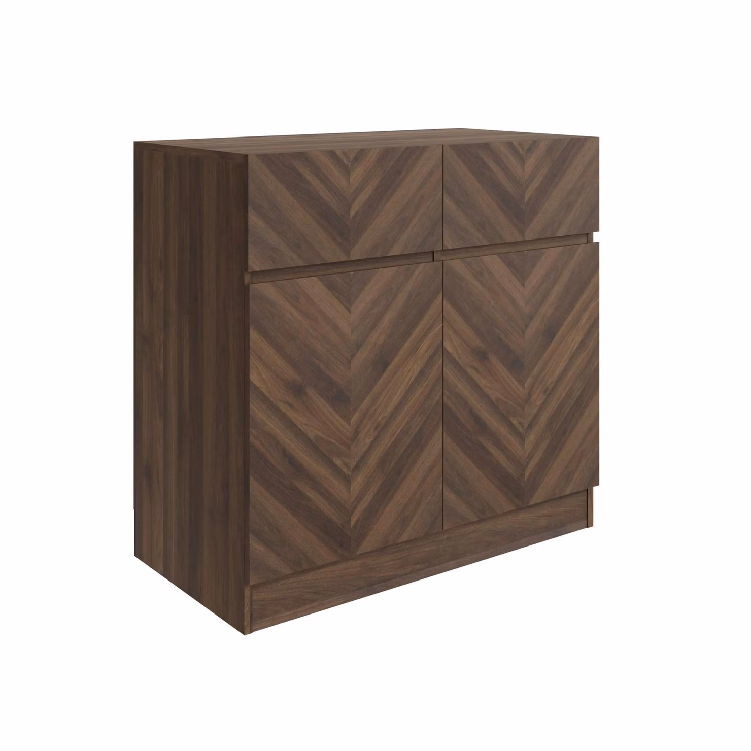 GFW Catania Modern Geometric Sideboard in Oak Brown Matt Wood Finish – 2