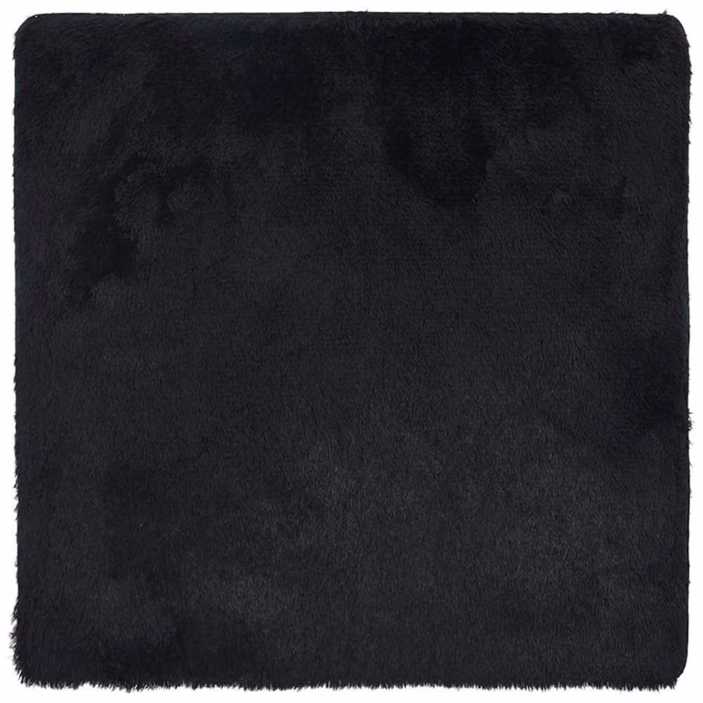 Berkfield Home NAVARRA Shaggy High Pile Rug, Black, W/D: 240 x 240 cm – 2