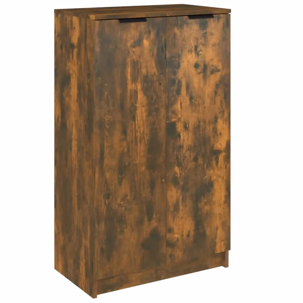 Berkfield Home Smoked Oak Shoe Cabinet in Brown, W/D/H: 59 x 35 x 100 cm – 2