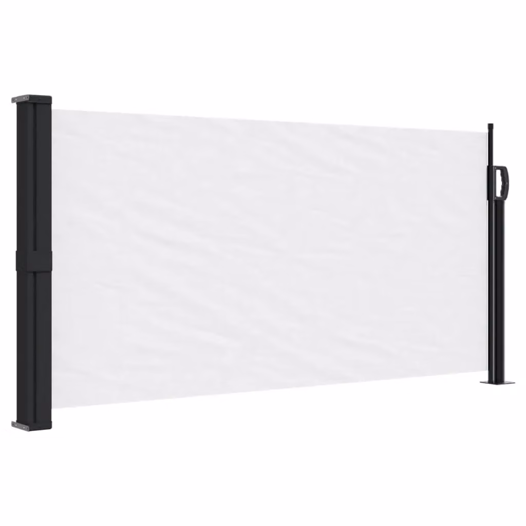 Berkfield Home Retractable Side Awning in White, W/H: 100 x 500 cm – 2