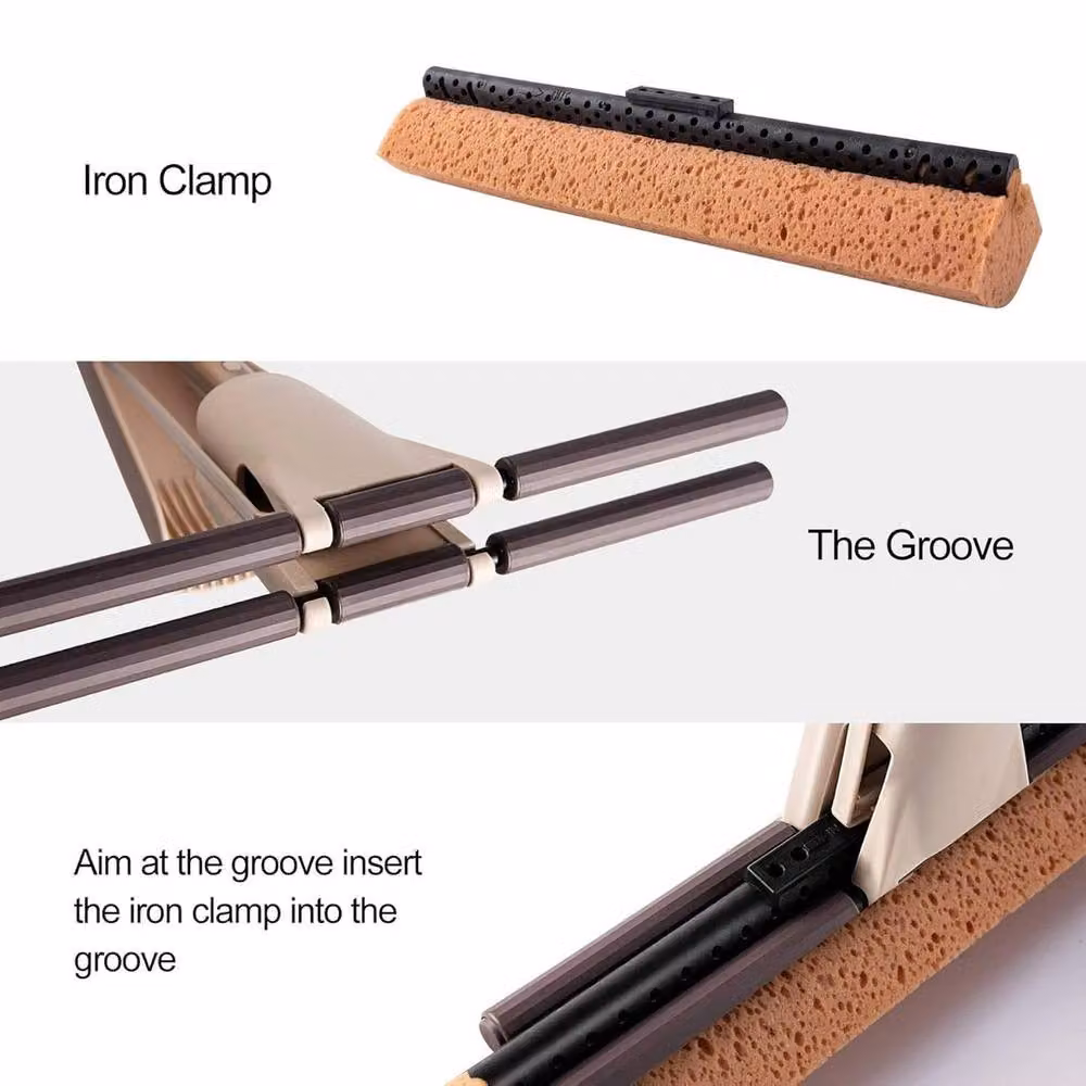 Havendro Heavy Duty Super Absorbent Cleaning Mop with Telescopic Handle and 2 Microfibre Heads in Brown – 2