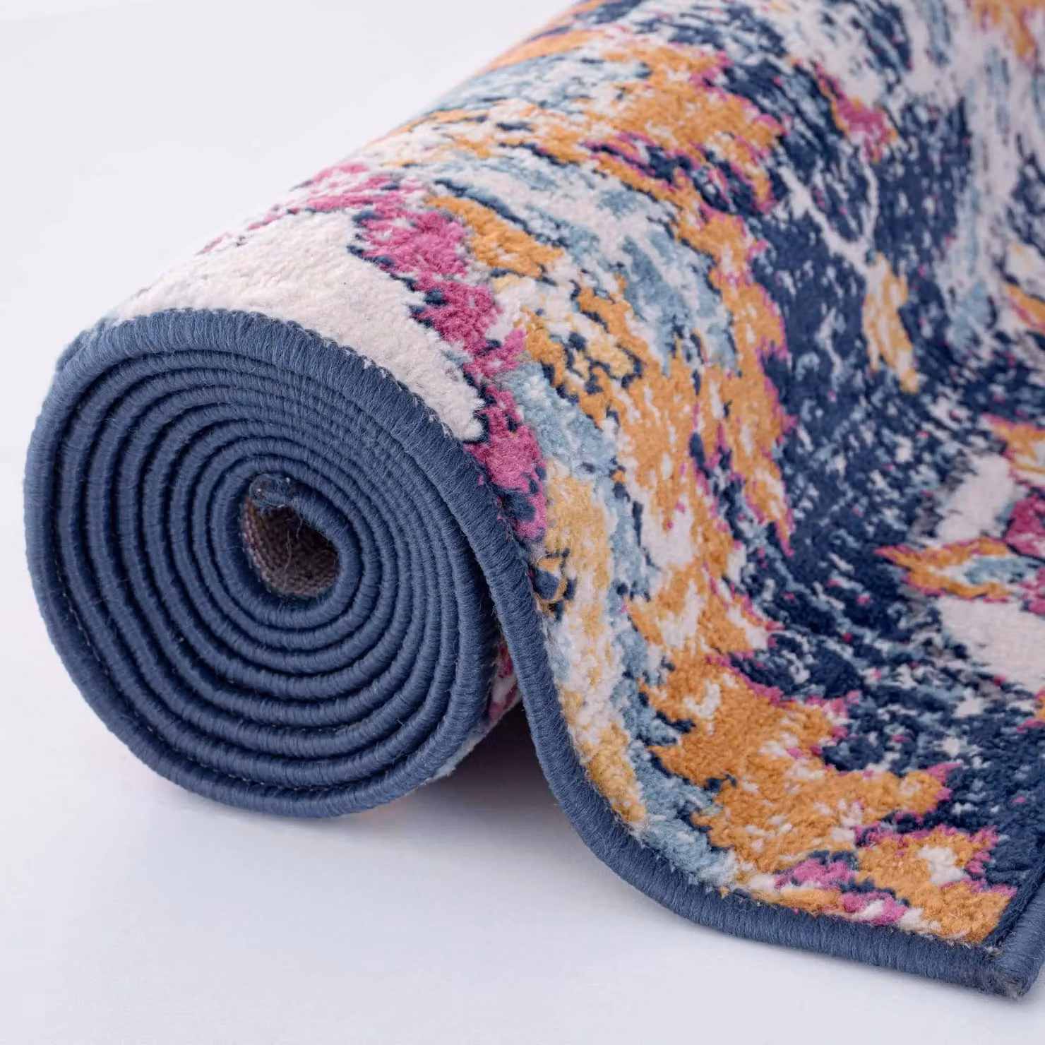 THE RUGS Marrakech Multicolour Distressed Floral Moroccan Area Rug, W: 120 cm, L: 170 cm – 3