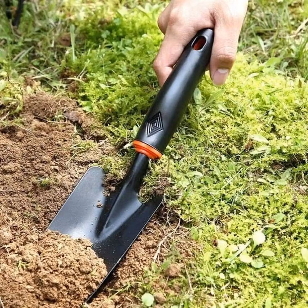 VOGREX Deluxe Wide Steel Garden Spade Trowel with Ergonomic Grip in Black – 5