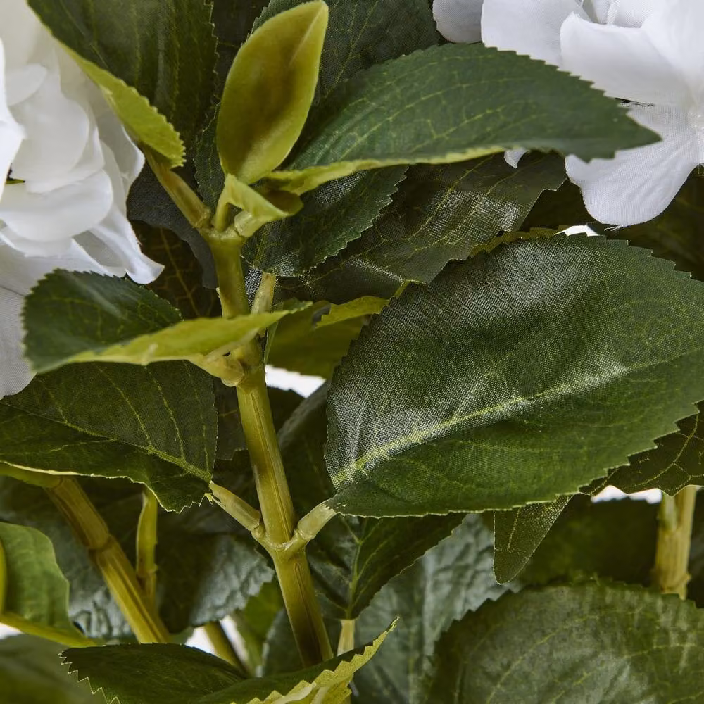 Wyld Haus Artificial White Hydrangea in a White Ceramic Pot – 3