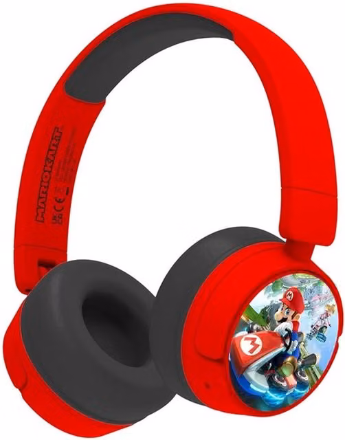 Mario Kart Kids Wireless Bluetooth Headphones - Red