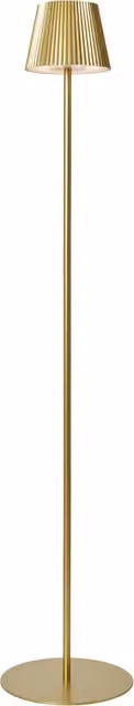 Litecraft Elowen Rechargeable LED Floor Lamp in Gold/Brass with Dimmable Warm White Light