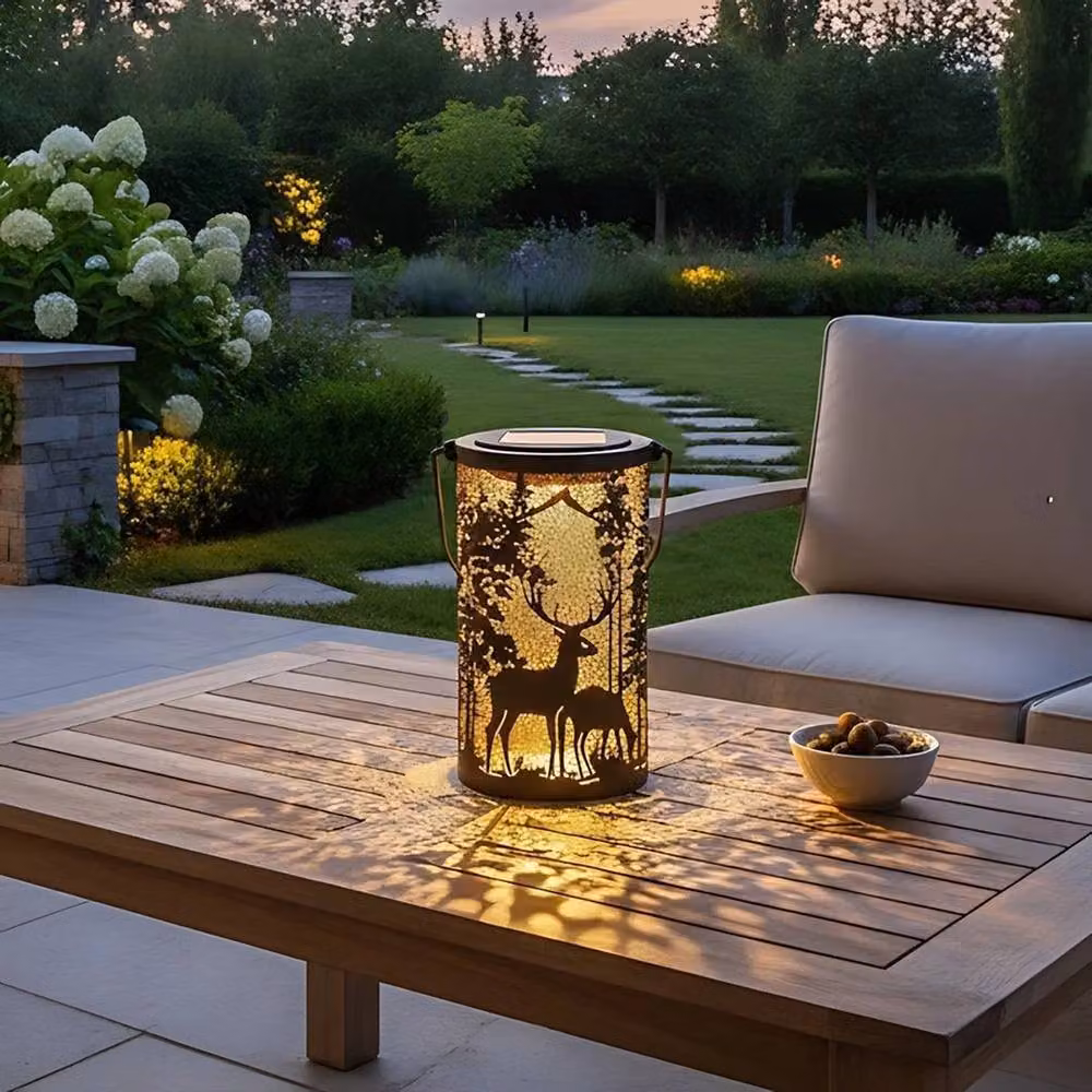 Kelvenix Solar Powered Fawn Deer LED Metal Outdoor Lights in Black, Height: 60 cm – 3