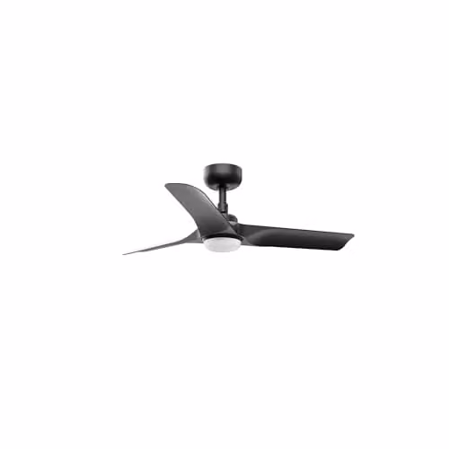 Faro Barcelona Hey Small LED Black DC Ceiling Fan with Remote Control and Light – 1