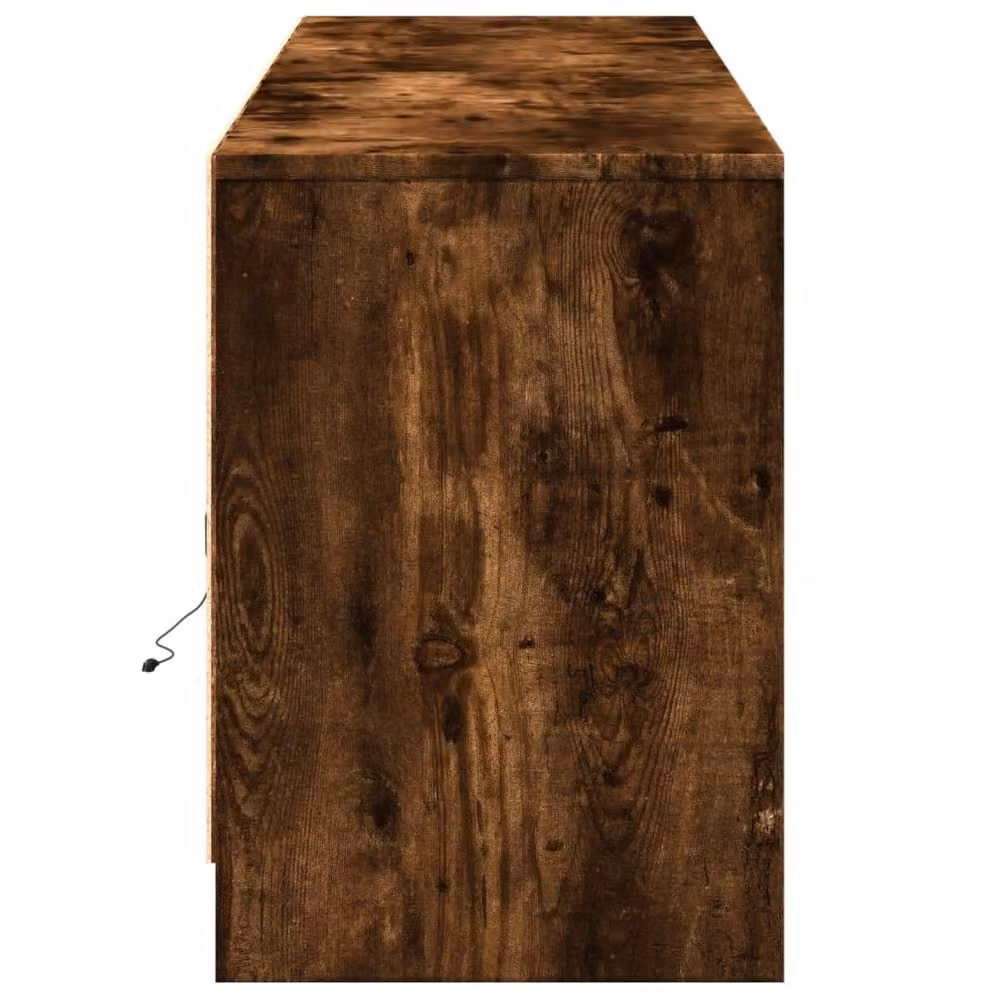 Berkfield Home Modern TV Cabinet with LED in Smoked Oak Brown, W/D/H: 180 x 34 x 50 cm – 6
