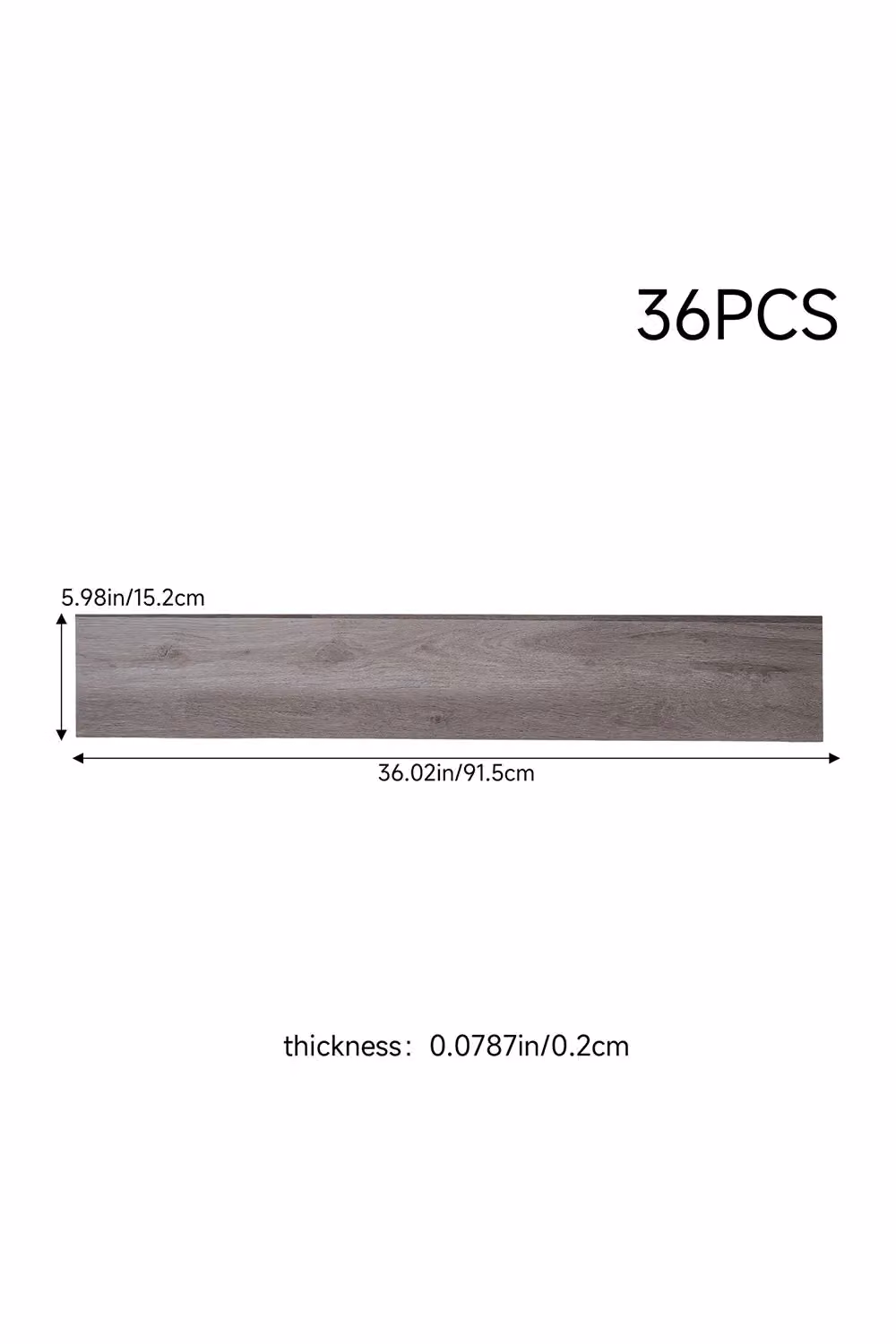 Living and Home 36-Piece Dark Brown Wood-Effect Self-Adhesive PVC Flooring Planks with UV Coating, 5m2 Coverage – 2