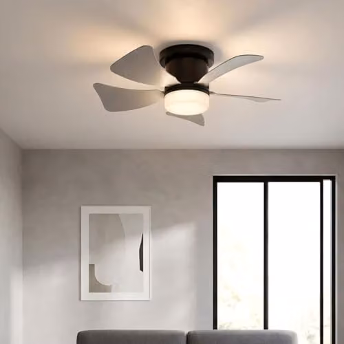 Globo Lighting LED Ceiling Fan with Remote Control and Timer, Grey, Diameter: 40.6 cm – 3