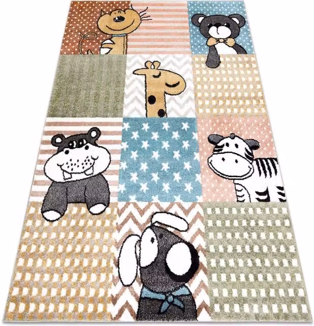 RugsX Fun Rectangular Childrens Rug, Multicolour, W: 280 cm, D: 370 cm – 1