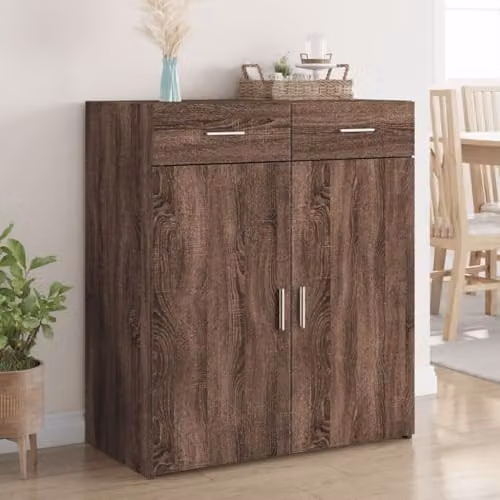 vidaXL Modern Brown Oak Sideboard in Engineered Wood W/D/H: 80 x 42.5 x 93 cm – 2