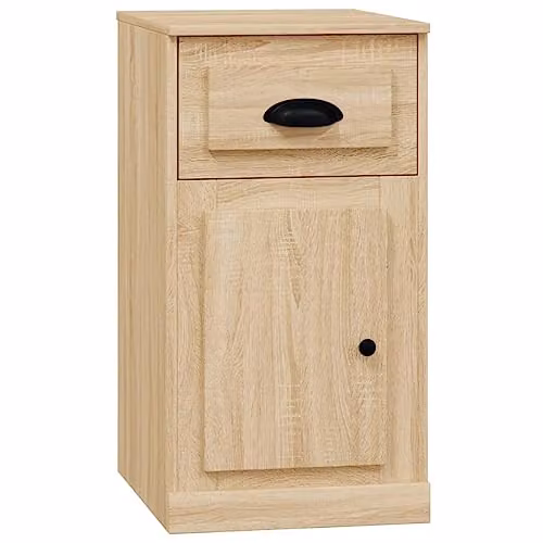 vidaXL Modern Side Cabinet in Oak with Drawer, W/D/H: 40 x 50 x 75 cm – 1
