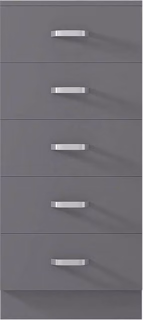 KORVIXA 5 Drawer Chest of Drawers in Matt Grey