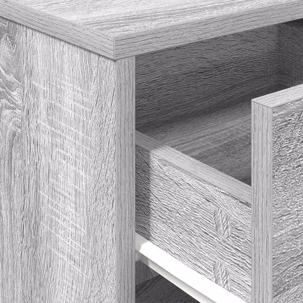 Berkfield Home Set of 2 Durable Bedside Cabinets with Drawer in Grey Sonoma, W: 40 cm, D: 34 cm, H: 50 cm – 2