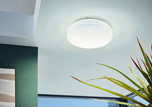 Loops Modern LED Wall and Ceiling Light in White with Crystal Effect – 2