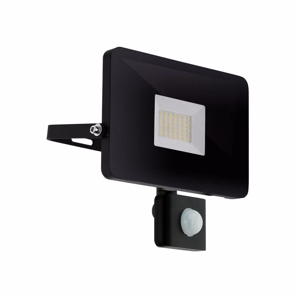 Eglo Faedo 3 Black Aluminium Outdoor LED Wall Spotlight with Motion Sensor and 30W Output – 2