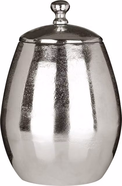 Orsina Handcrafted Large Silver Aluminium Jar – 1