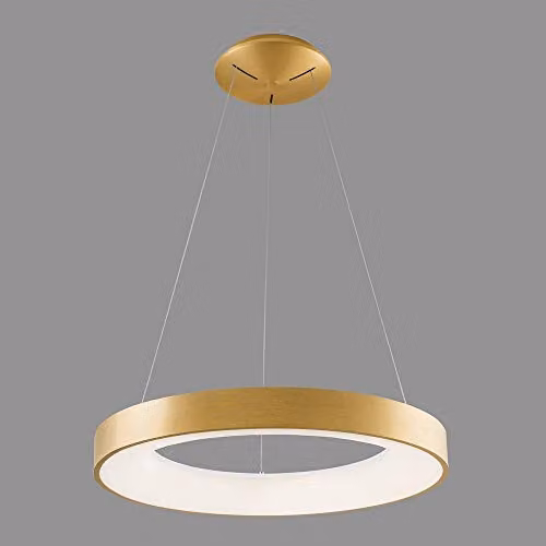 Netlighting Italux Giulia Modern LED Hanging Pendant in Gold and White, Warm White 3000K, 2750lm – 2
