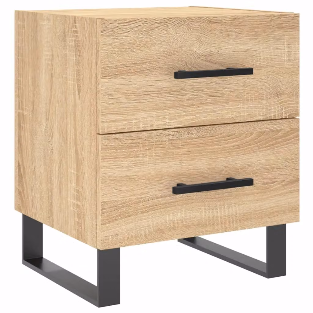 Berkfield Home Sonoma Oak Bedside Cabinet in Brown, W/D/H: 40 x 35 x 47.5 cm – 2
