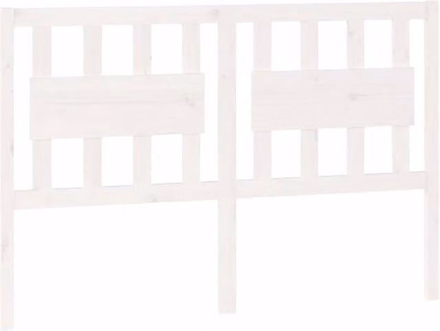 Berkfield Home Rustic White Solid Wood Pine Bed Headboard W/D/H: 145.5 x 4 x 100 cm