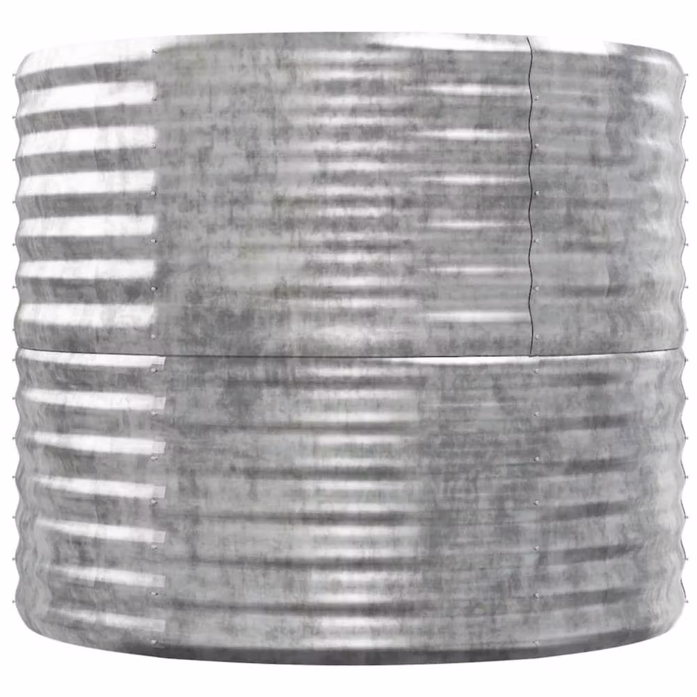 Berkfield Home Garden Raised Bed in Silver Powder-coated Steel, W: 152 cm, D: 80 cm, H: 68 cm – 3
