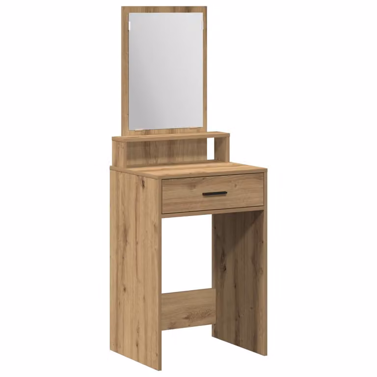 Berkfield Home Artisan Oak Dressing Table with Drawers in Brown, W/D/H: 50 x 41 x 140 cm