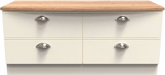 Ready Assembled 2 U Albert 4 Drawer Bed Box in Beige Oak