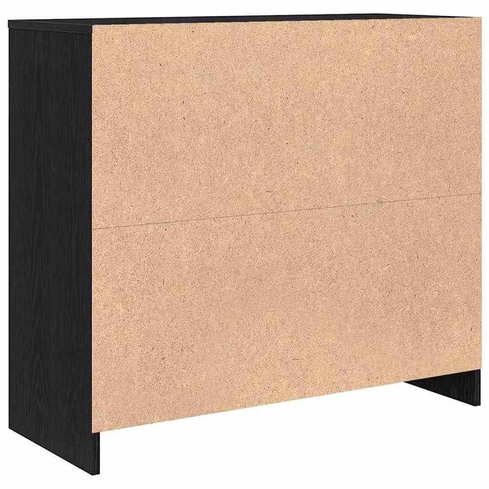 Berkfield Home Black Oak Sideboard in Matt Engineered Wood, W/D/H: 85 x 34 x 76 cm – 4