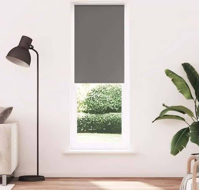 Berkfield Home Grey Blackout Roller Blind, Thermal Insulating Polyester, W: 80 cm, H: 230 cm – 1