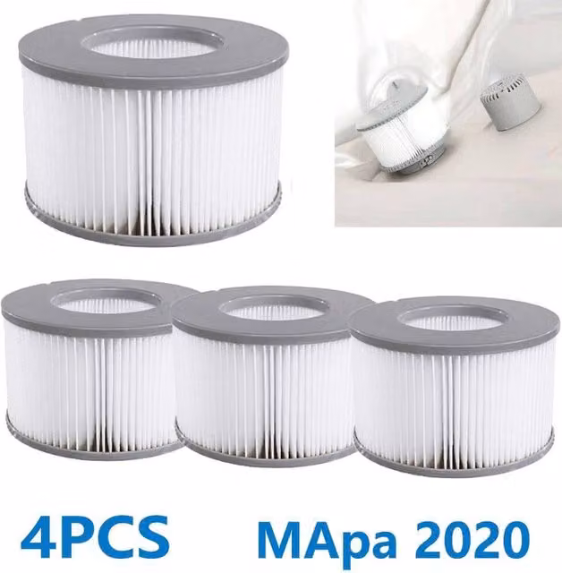 SPETLEK 4 Pack White MSpa Hot Tub Cartridge Filters