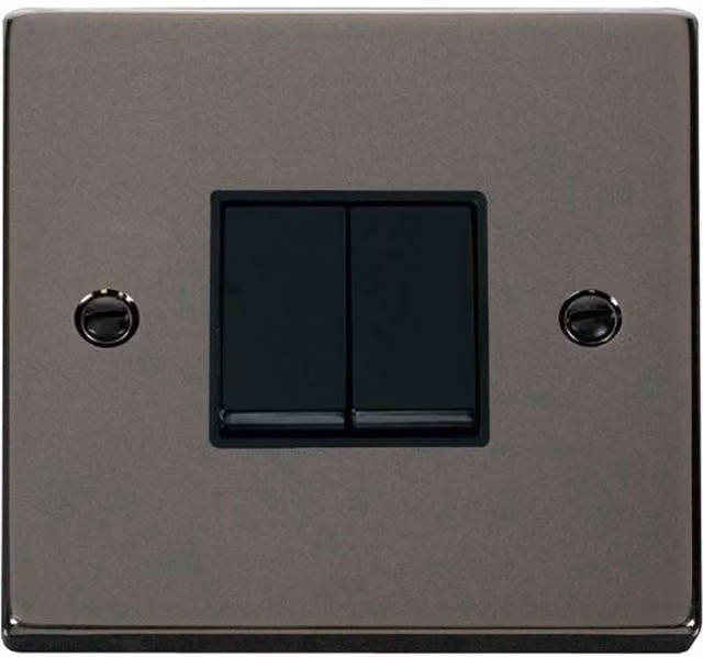 SE HOME Modern Two Way Surface Mount Light Switch, Black